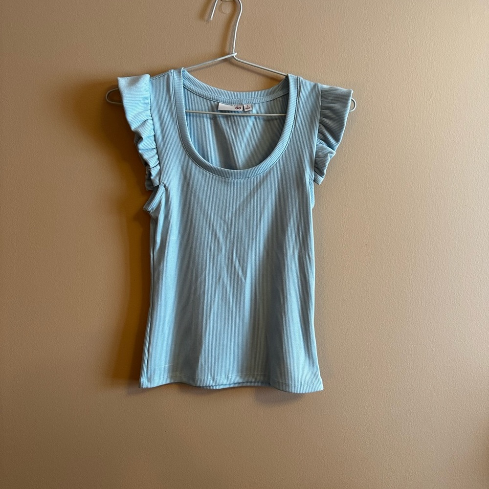 Ruffle sleeve tank top